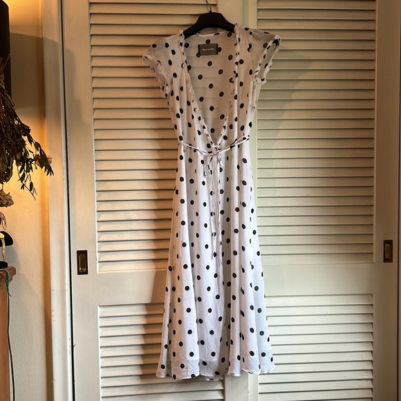 Reformation Gwenyth Polka Dot Midi Dress- XS - Picture 4 of 11